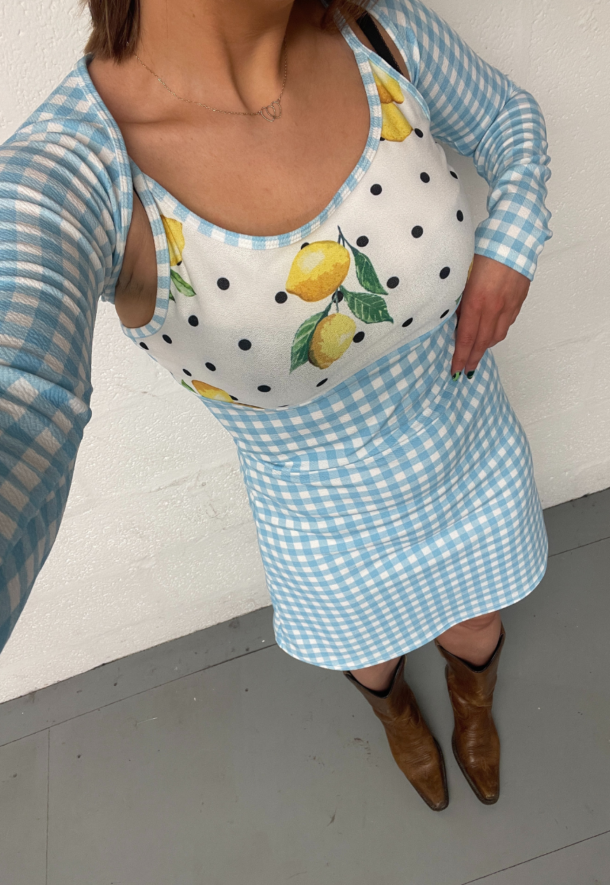 BLUE LEMON PICNIC DRESS - XXS HISSY FIT LTD