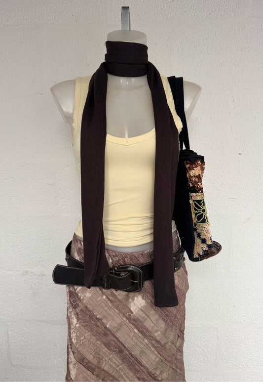 milk chocolate skinny scarf