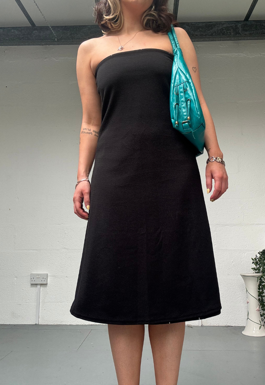 BLACK/GRAPH REVERSIBLE MID-RISE MAXI SKIRT - XS HISSY FIT LTD
