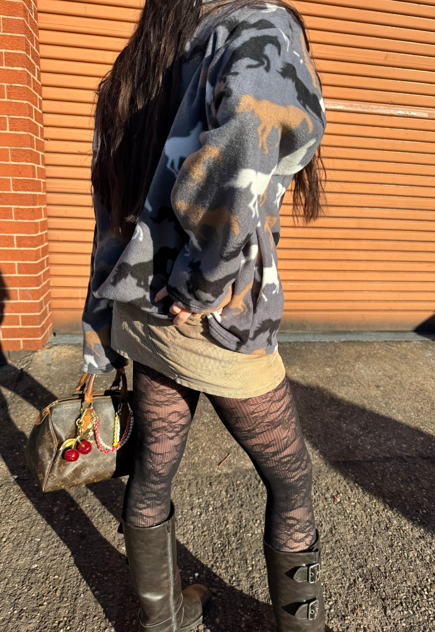 HORSE PRINT FLEECE - XS/S HISSY FIT LTD