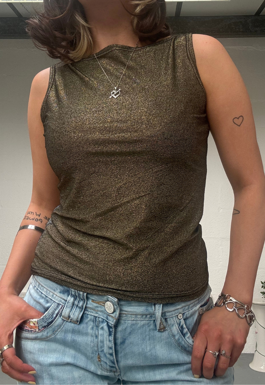 MULTIWAY MIXED METAL SLASH NECK TOP *COMING SOON* - XS HISSY FIT LTD