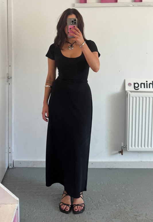 MULTIWAY ECLIPSE CAP SLEEVE CINCH MAXI DRESS - 2XS HISSY FIT LTD