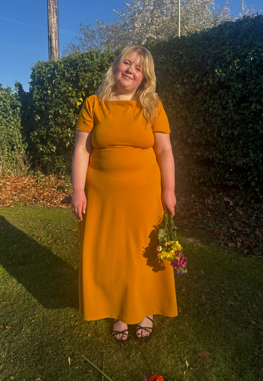 MULTIWAY SUNFLOWER CAP SLEEVE CINCH MAXI DRESS - XS HISSY FIT LTD