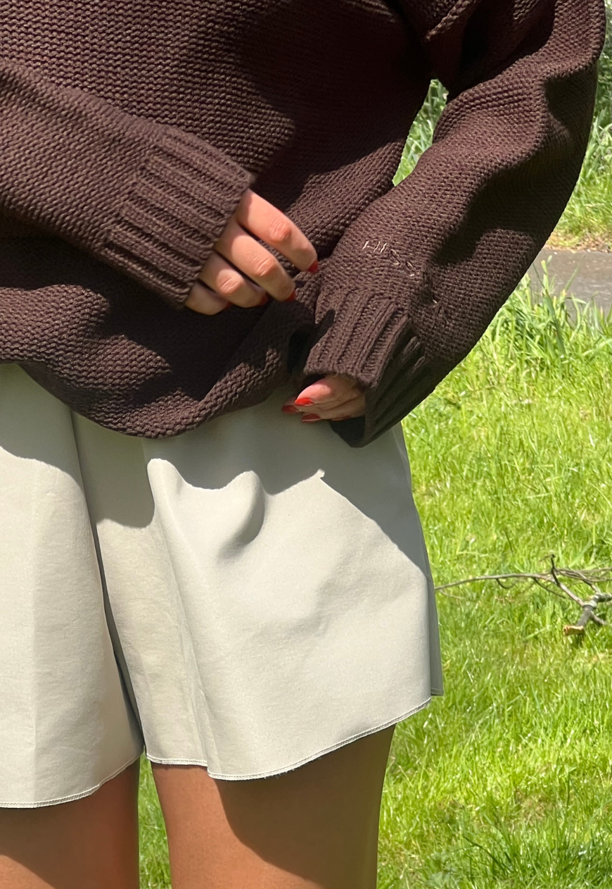 CHOCOLATE HISSY KNIT JUMPER - XS/S HISSY FIT LTD