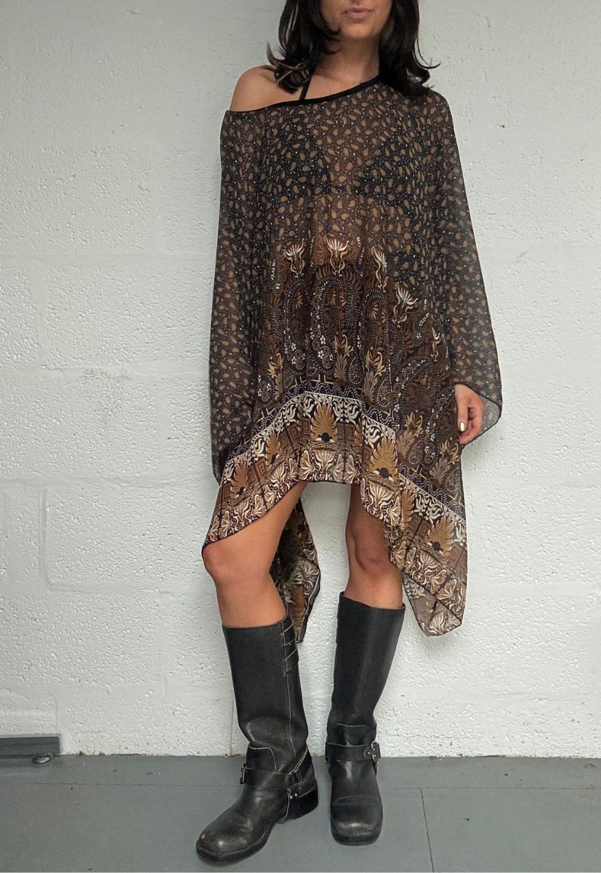 brown paisley mesh poncho *back soon*