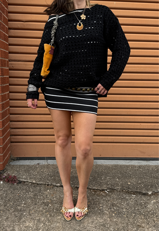 ONYX SLOUCH MESH HISSY KNIT JUMPER - XS/S HISSY FIT LTD