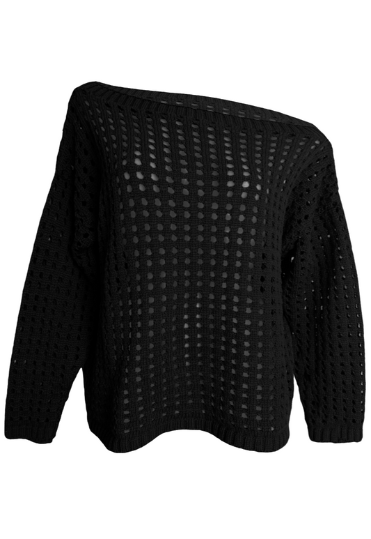 ONYX SLOUCH MESH HISSY KNIT JUMPER - XS/S HISSY FIT LTD