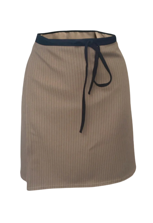 BROWN RULED WRAP SKIRT *3RD GENERATION* - 2XS HISSY FIT LTD