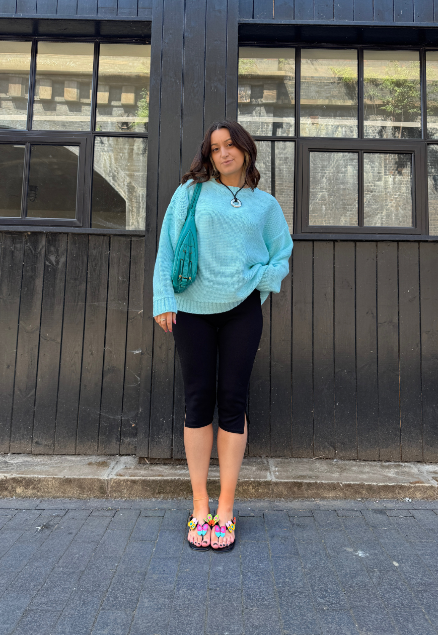 AQUAMARINE HISSY KNIT JUMPER