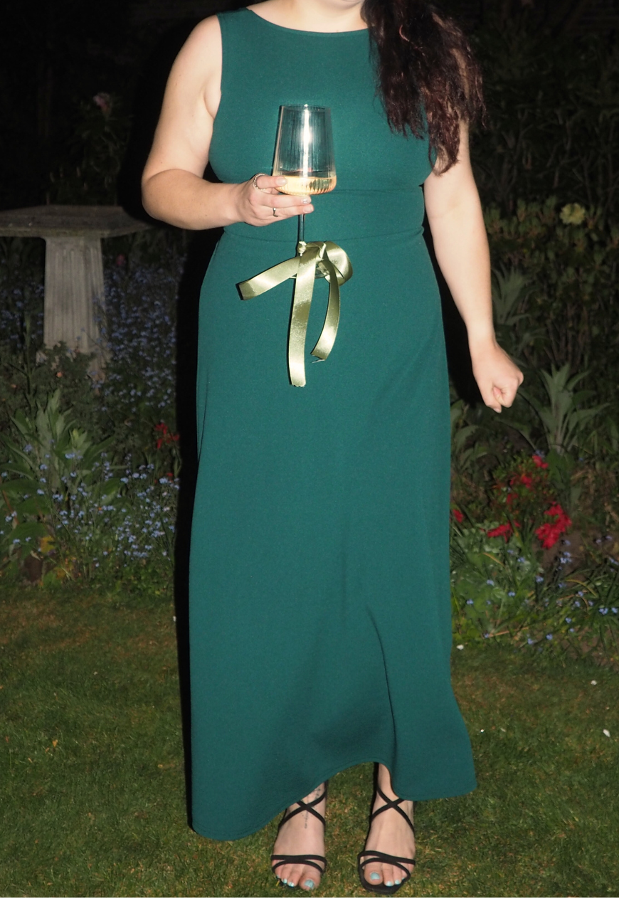 MULTIWAY EMERALD CINCH MAXI DRESS