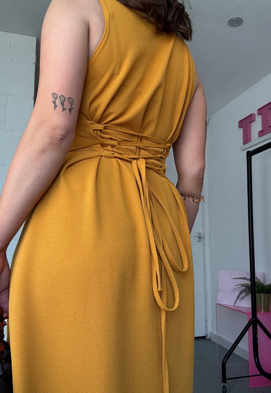 MULTIWAY SUNFLOWER CINCH MAXI DRESS - XS HISSY FIT LTD