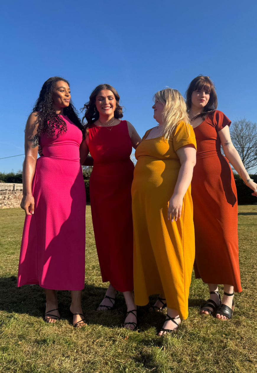 MULTIWAY RASPBERRY CINCH MAXI DRESS - XS HISSY FIT LTD