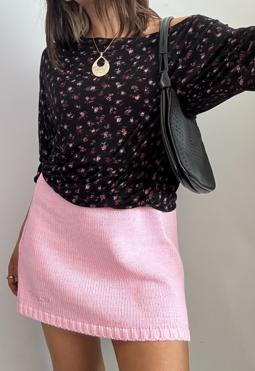 LYCHEE HISSY KNIT MINI SKIRT - S HISSY FIT LTD