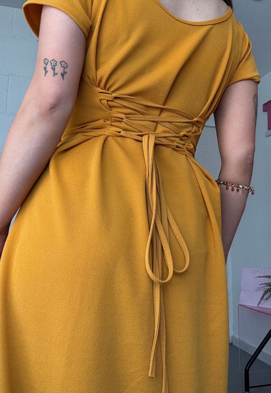 MULTIWAY SUNFLOWER CAP SLEEVE CINCH MAXI DRESS - XS HISSY FIT LTD