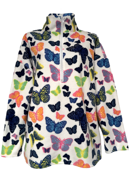 BUTTERFLY PRINT FLEECE - XS/S HISSY FIT LTD
