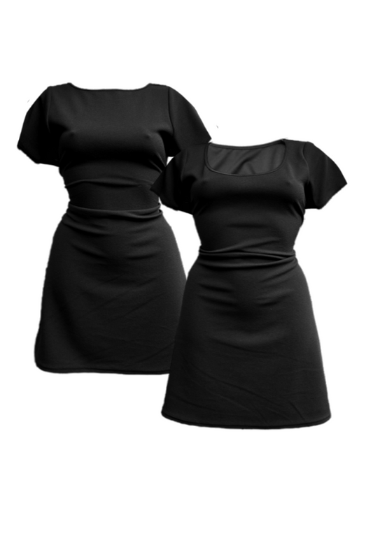 MULTIWAY ECLIPSE CAP SLEEVE CINCH MINI DRESS - 2XS HISSY FIT LTD