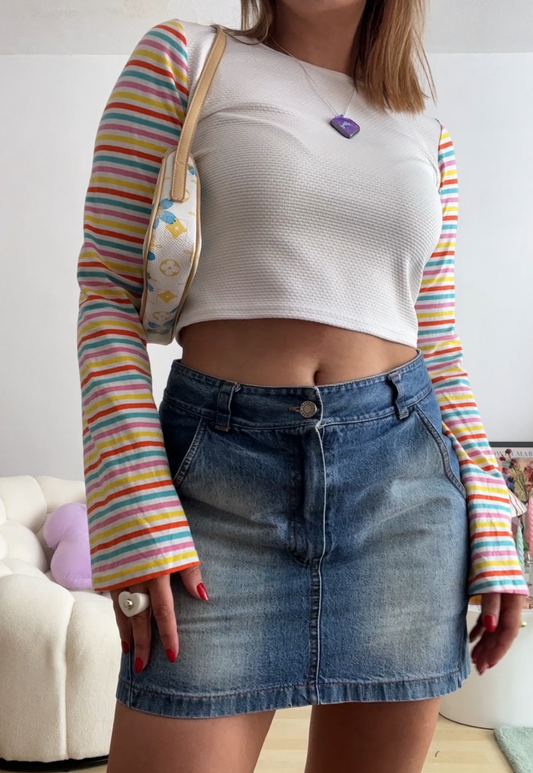 RAINBOW FLARE CROPPED TOP - 2XS HISSY FIT LTD