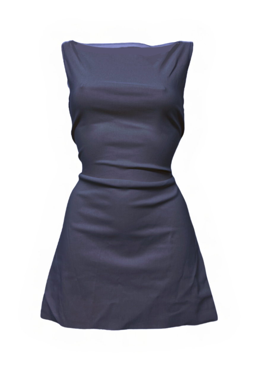 indigo bengaline cinch mini dress HISSY FIT LTD indigo bengaline cinch mini dress HISSY FIT LTD