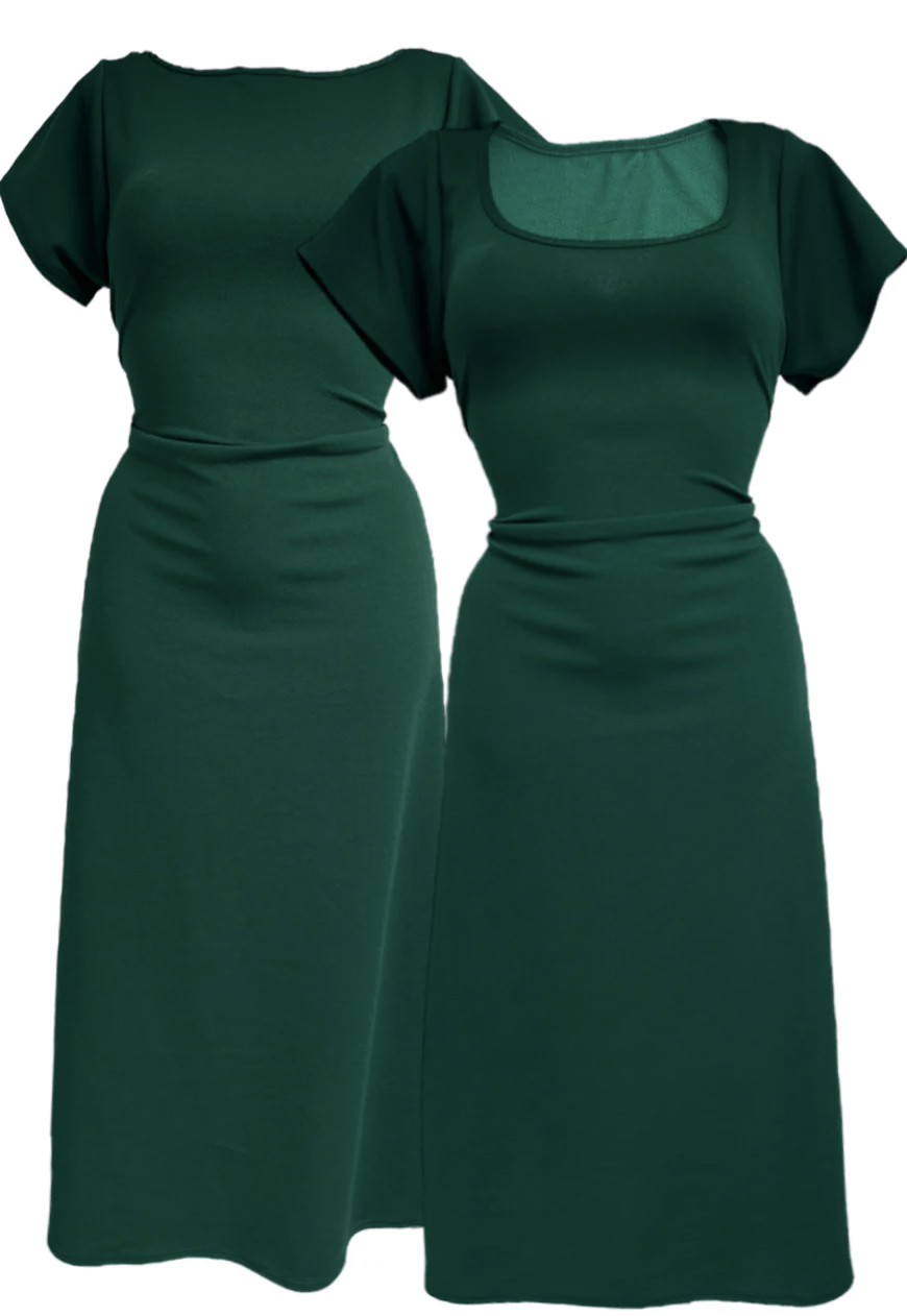 MULTIWAY EMERALD CAP SLEEVE CINCH MAXI DRESS - XS HISSY FIT LTD