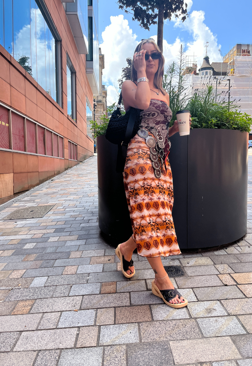 ORANGE GRUNGE FULL LINED MESH SKIRT - 2XS HISSY FIT LTD