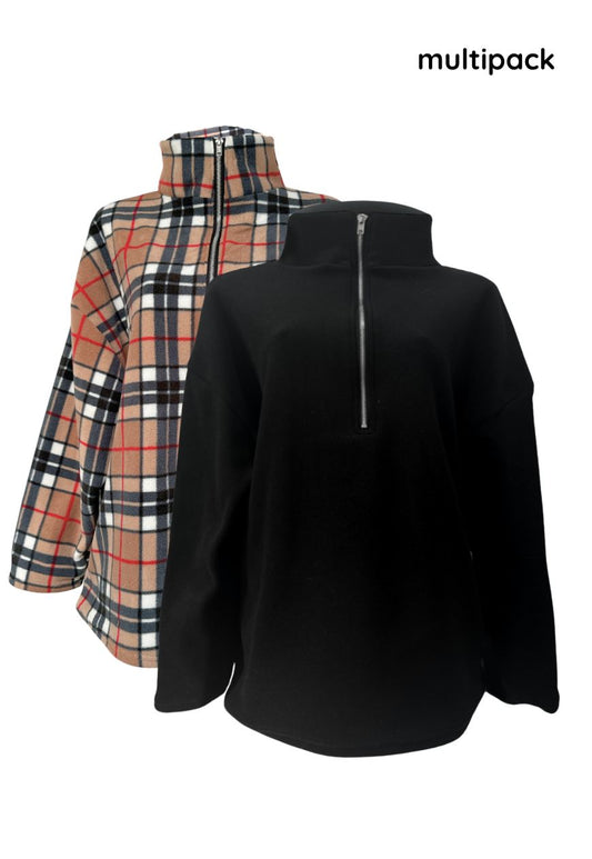 print & plain fleece multipack - size XS/S