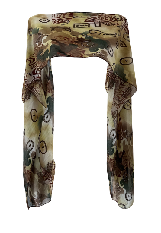brown swirl cape