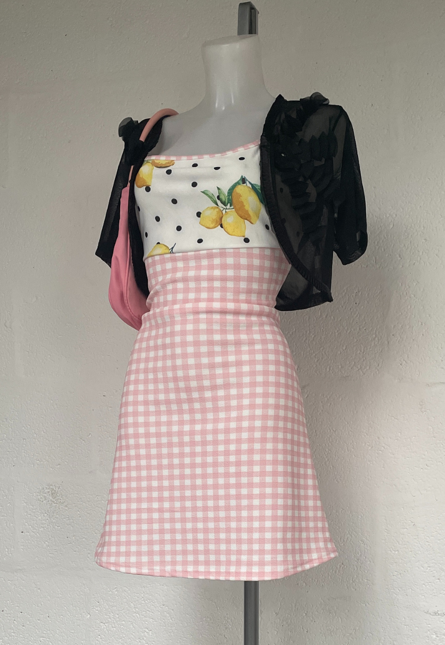 PINK LEMON PICNIC DRESS - 4XL HISSY FIT LTD