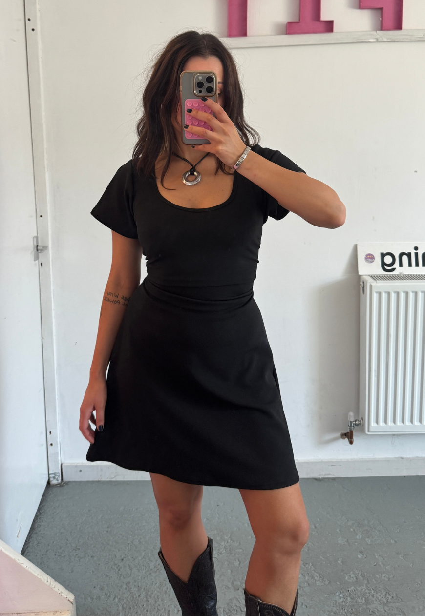 MULTIWAY ECLIPSE CAP SLEEVE CINCH MINI DRESS - 2XS HISSY FIT LTD