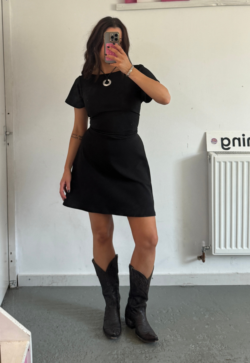 MULTIWAY ECLIPSE CAP SLEEVE CINCH MINI DRESS - 2XS HISSY FIT LTD