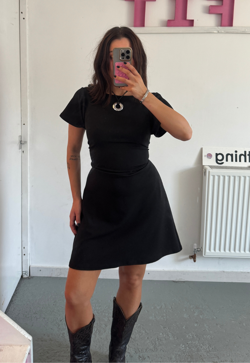 MULTIWAY ECLIPSE CAP SLEEVE CINCH MINI DRESS - 2XS HISSY FIT LTD