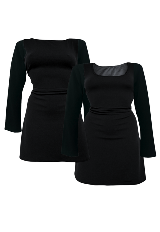 MULTIWAY ECLIPSE FULL SLEEVE CINCH MINI DRESS - 2XS HISSY FIT LTD