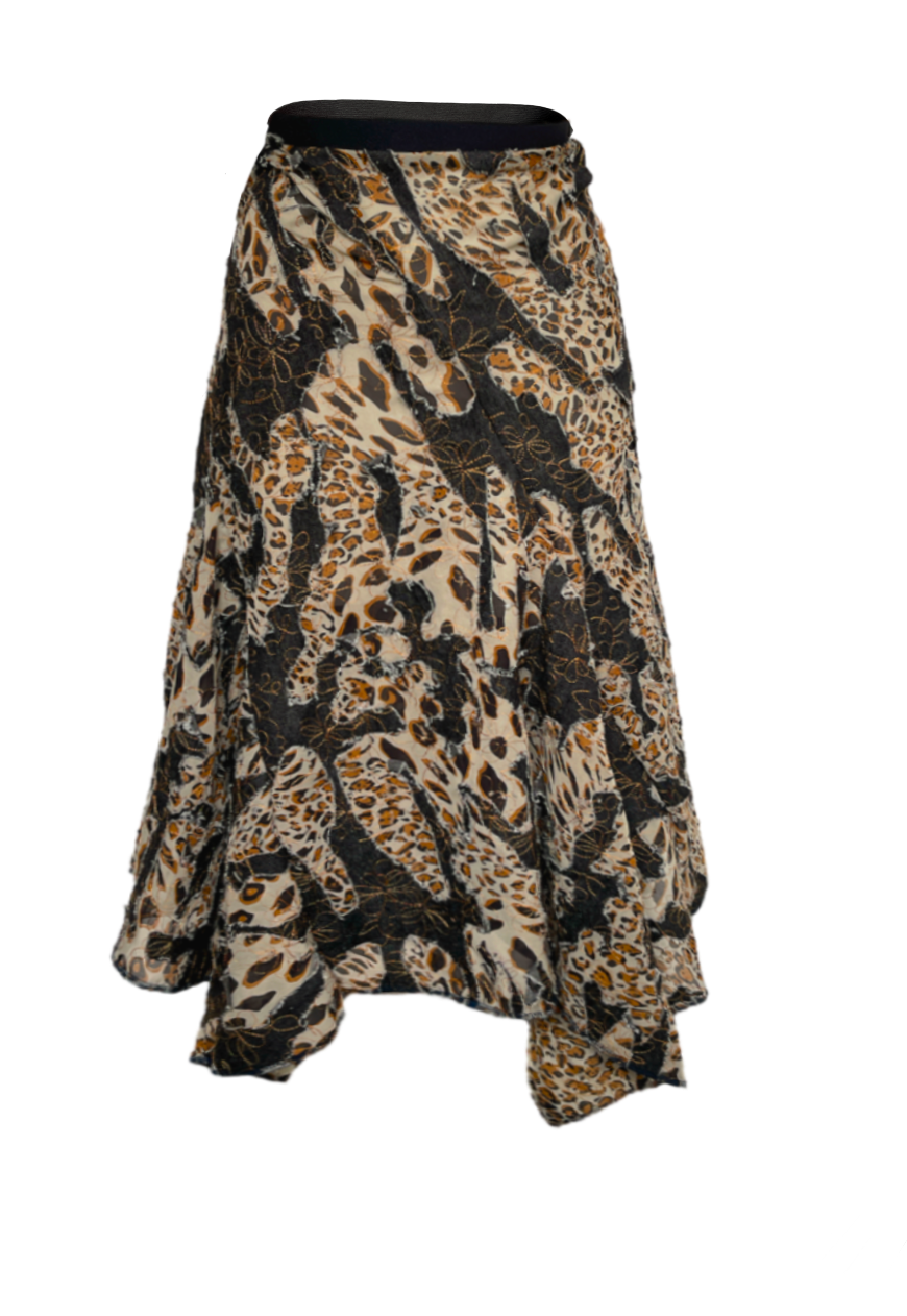 Leopard print on sale midi skirt biba