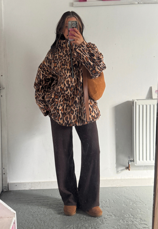 leopard print fleece