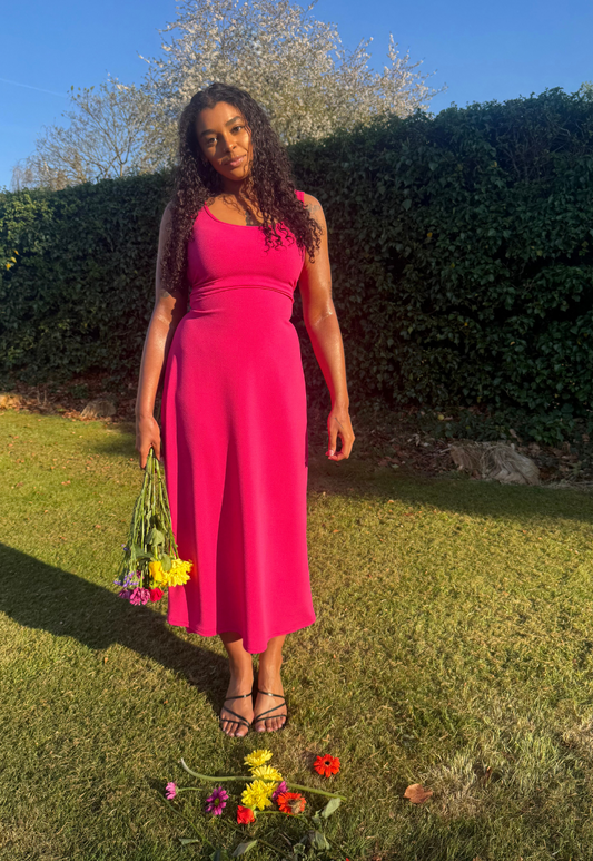 MULTIWAY RASPBERRY CINCH MAXI DRESS - XS HISSY FIT LTD