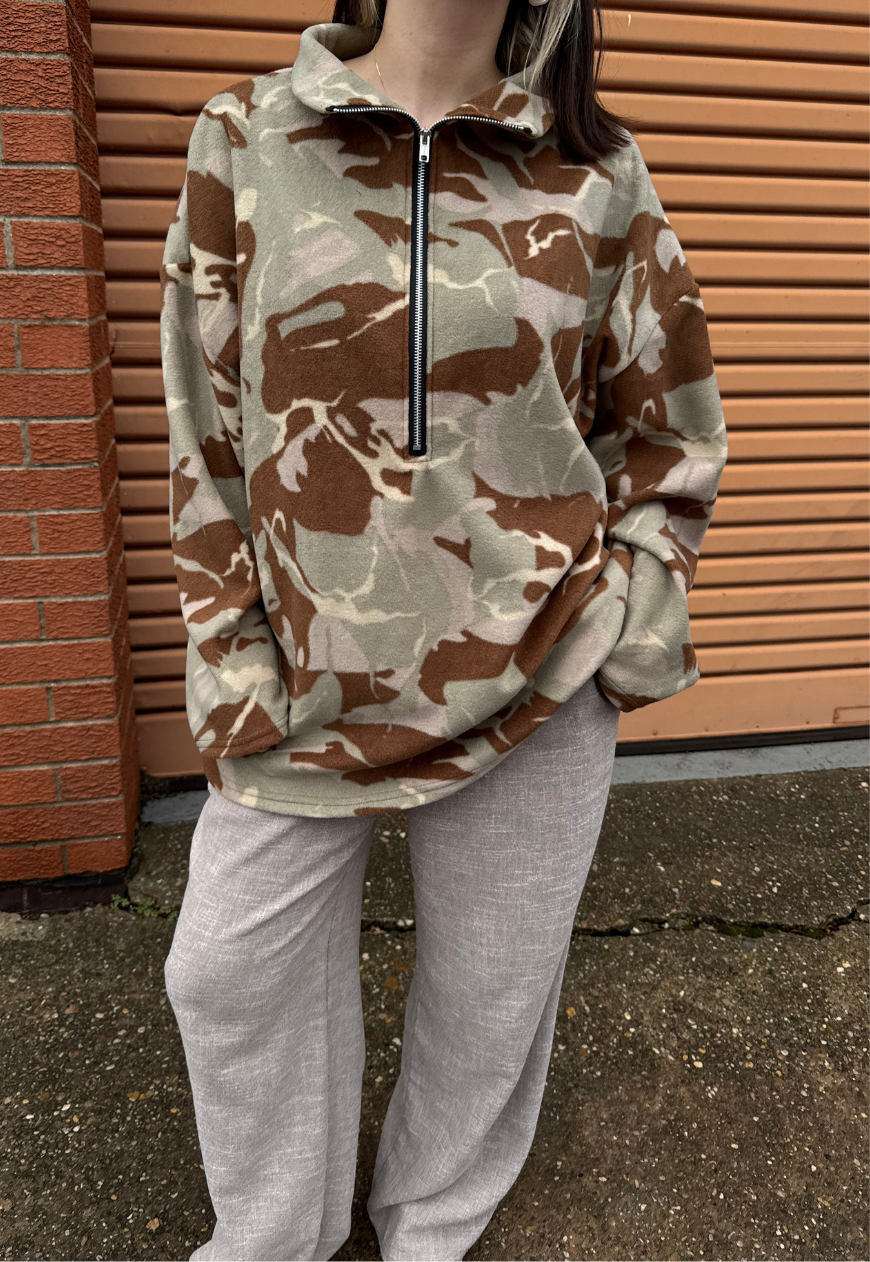 CAMO PRINT FLEECE - XS/S HISSY FIT LTD