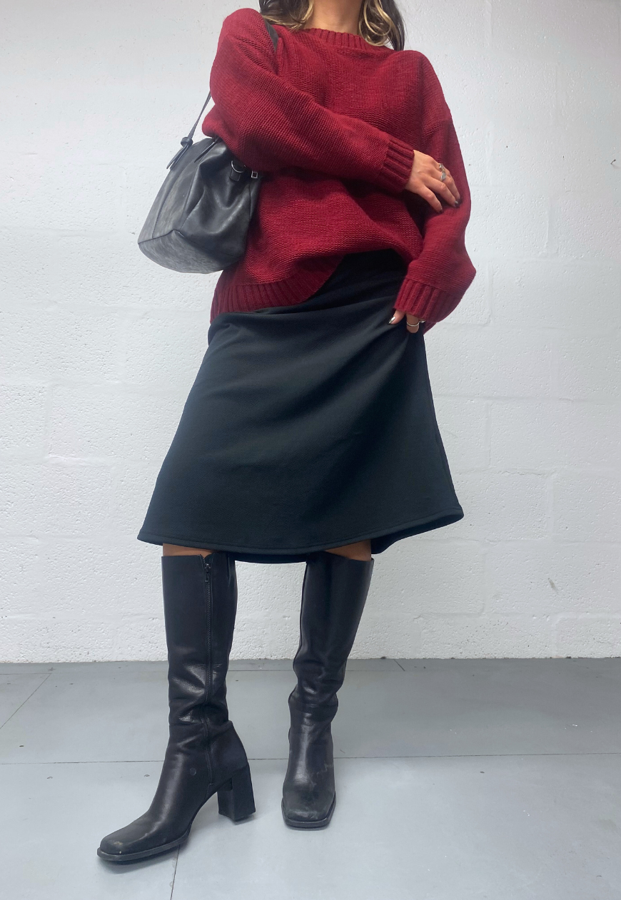 wine hissy knit jumper