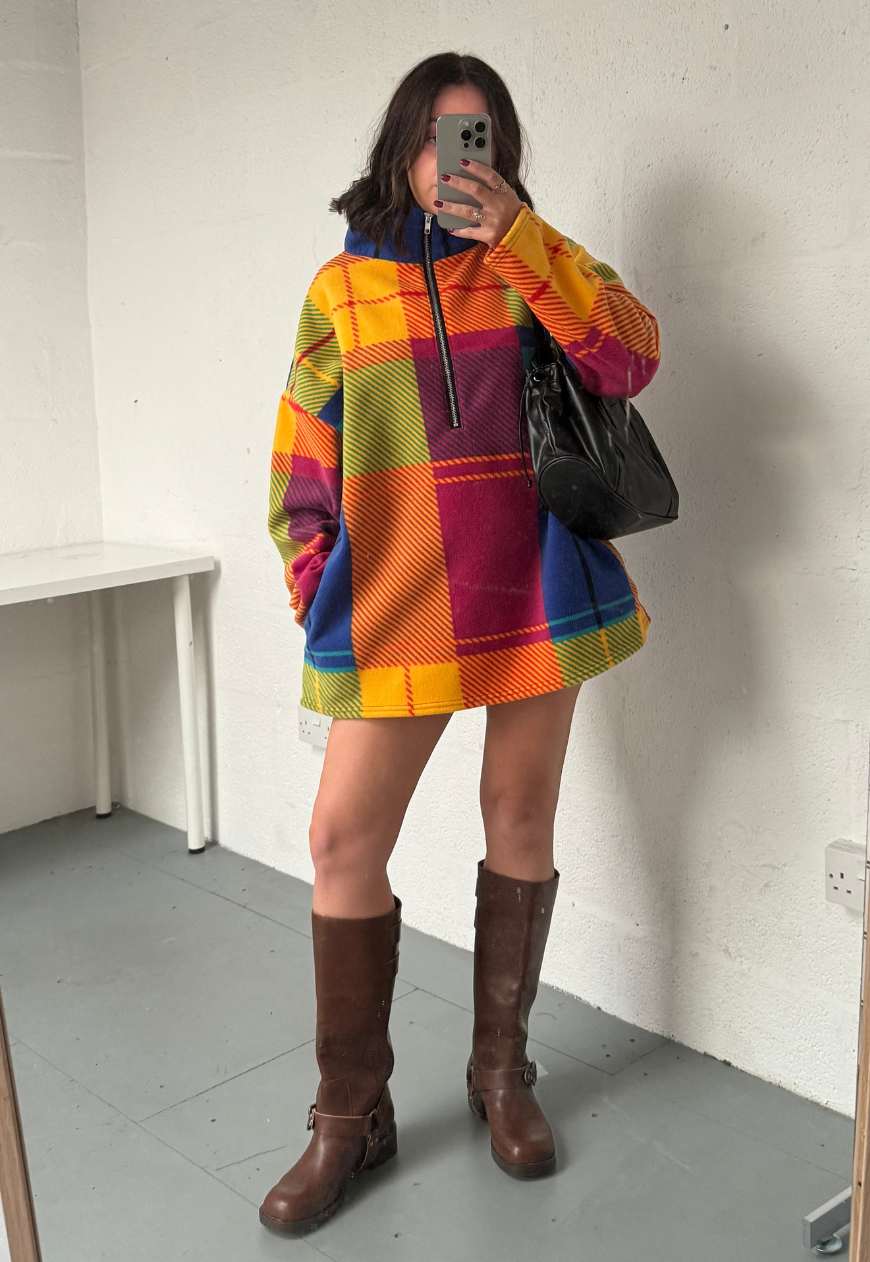 CHECK PRINT FLEECE - XS/S HISSY FIT LTD