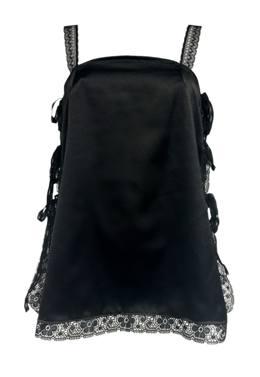 satin & lace babydoll top *pre-order*