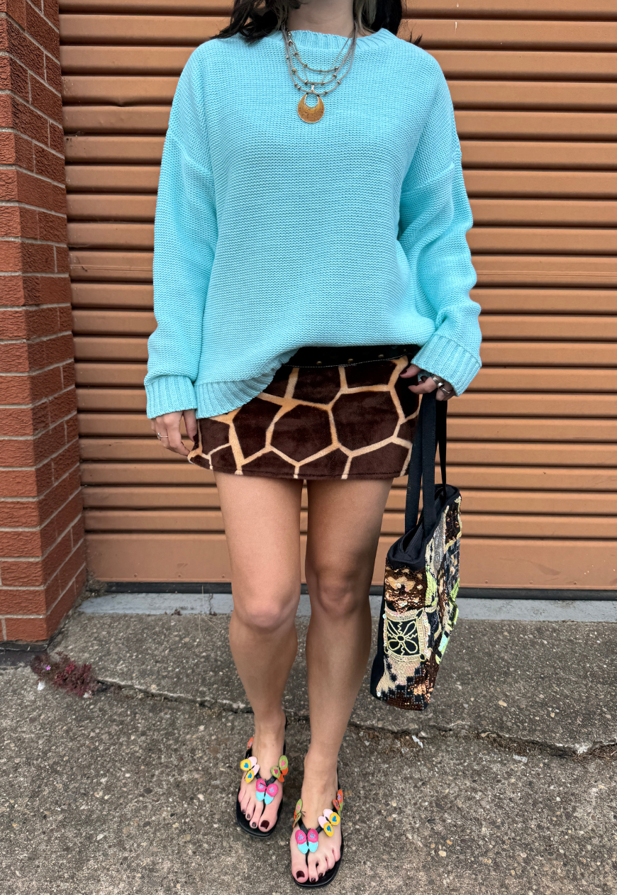 AQUAMARINE HISSY KNIT JUMPER