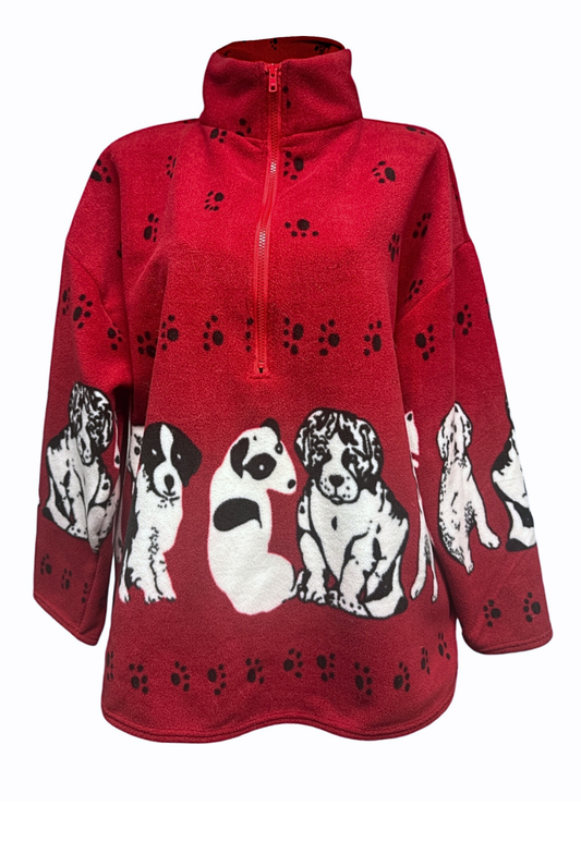 dog print fleece
