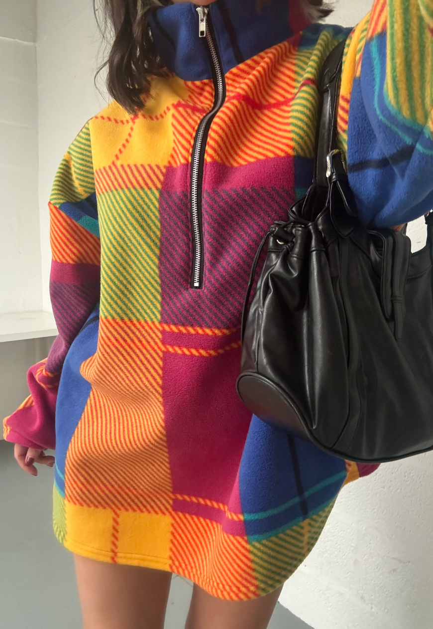 CHECK PRINT FLEECE - XS/S HISSY FIT LTD