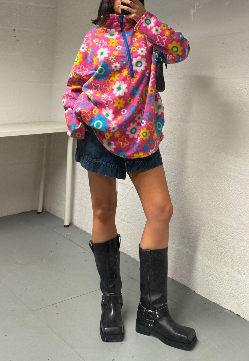 FLOWER PRINT FLEECE - XS/S HISSY FIT LTD