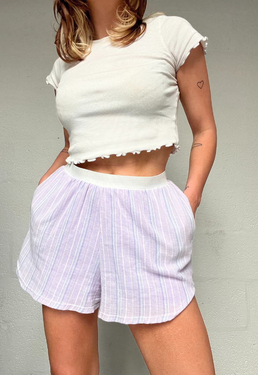 PURPLE STRIPE 24HR SHORTS - 2XS HISSY FIT LTD