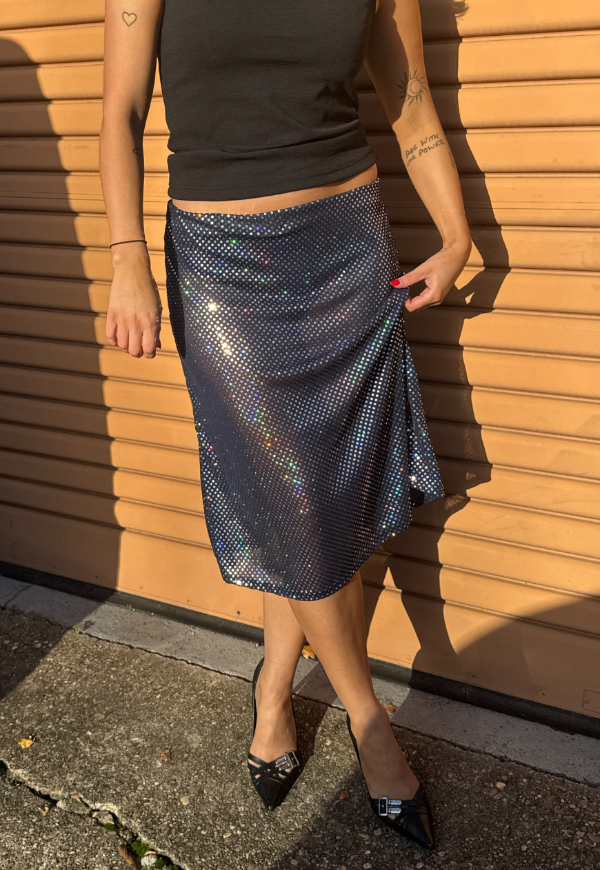 sheer sparkle skirt