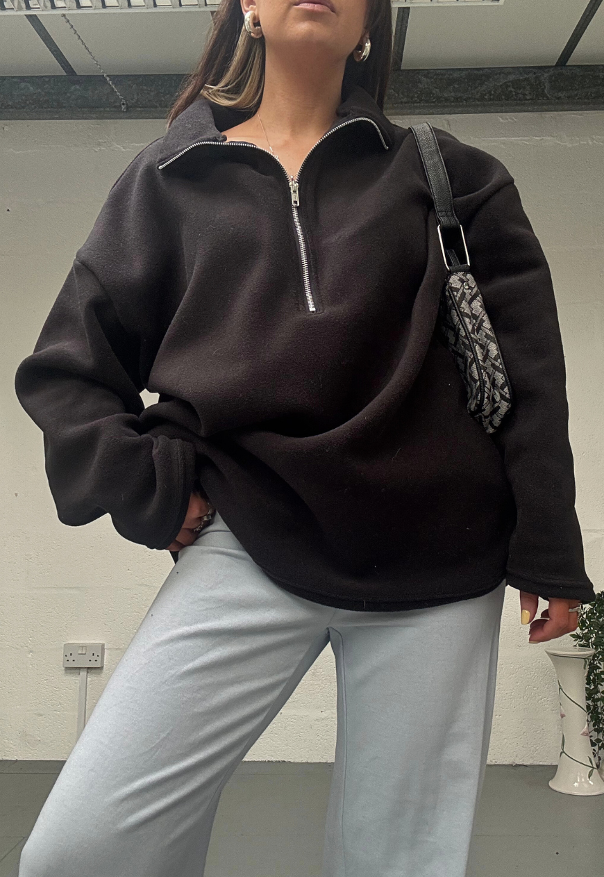 CHARCOAL BLACK FLEECE - XS/S HISSY FIT LTD