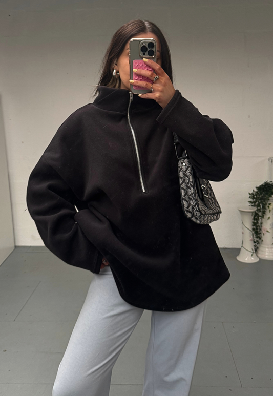 CHARCOAL BLACK FLEECE - XS/S HISSY FIT LTD