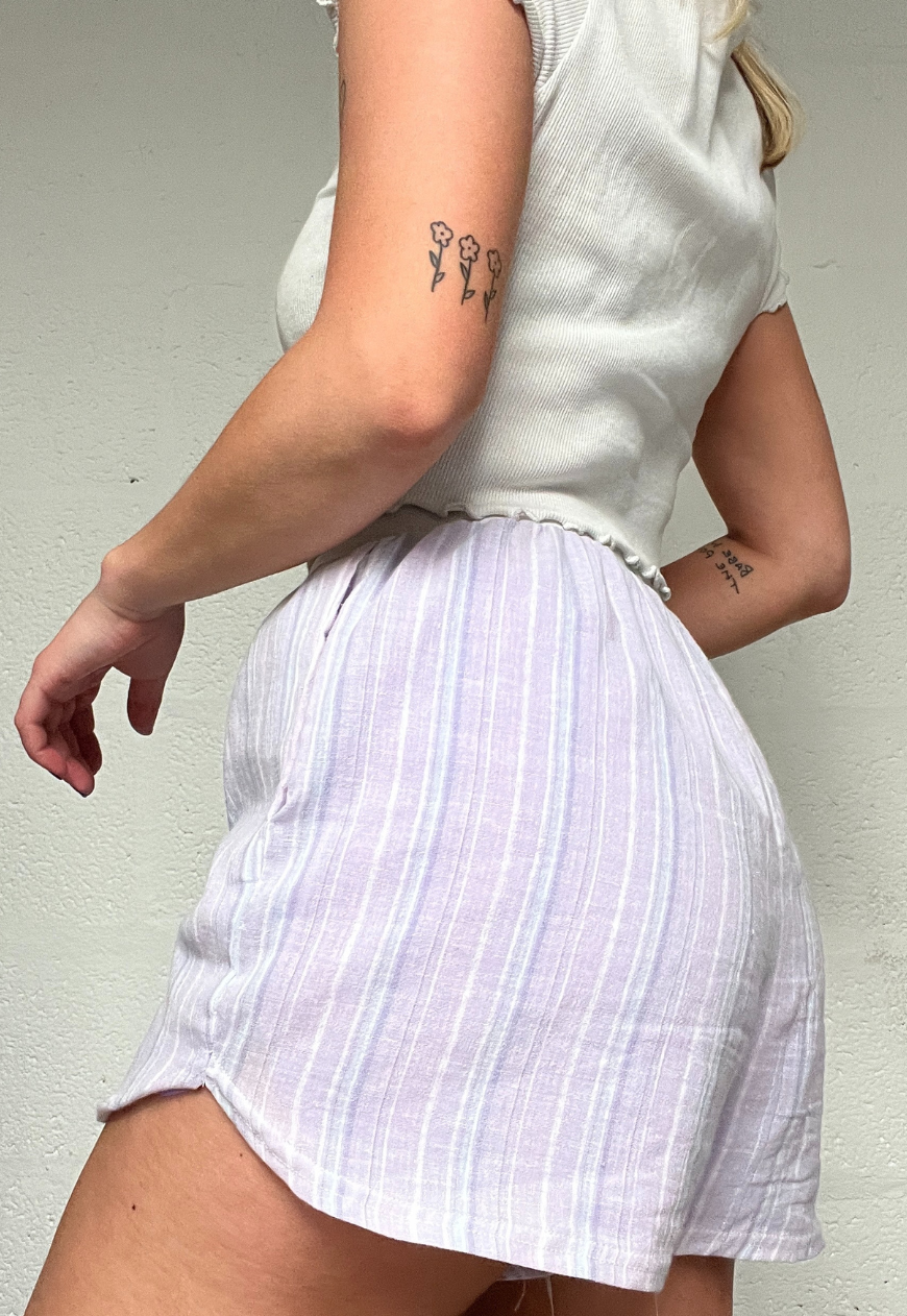 PURPLE STRIPE 24HR SHORTS - 2XS HISSY FIT LTD