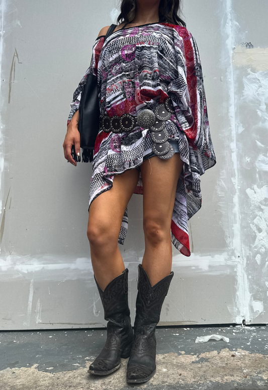 newspaper glitter poncho *pre-order*