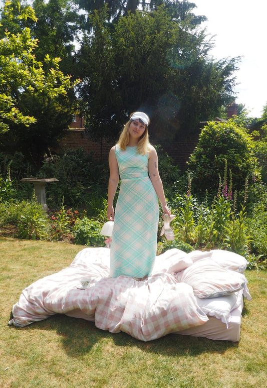 MULTIWAY CHECK CINCH MAXI DRESS - XS HISSY FIT LTD