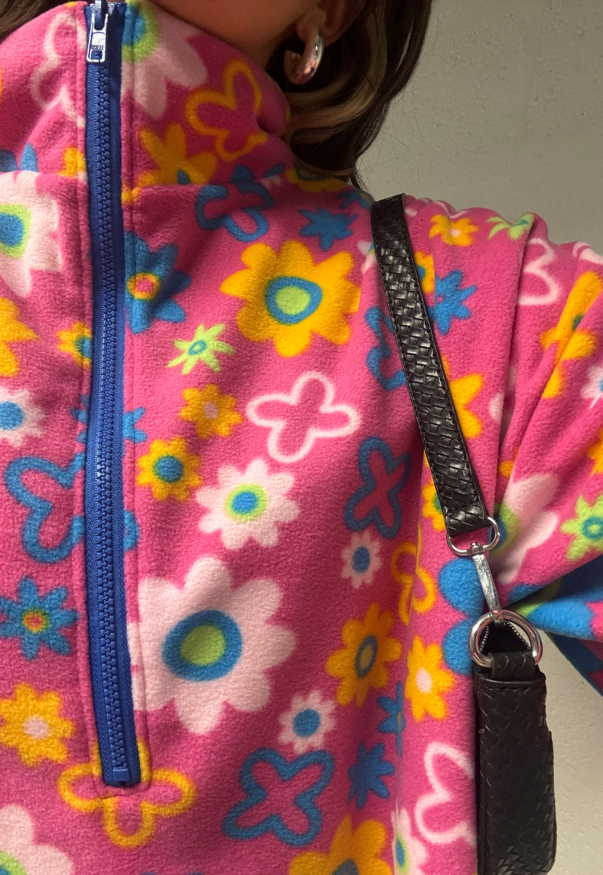 FLOWER PRINT FLEECE - XS/S HISSY FIT LTD